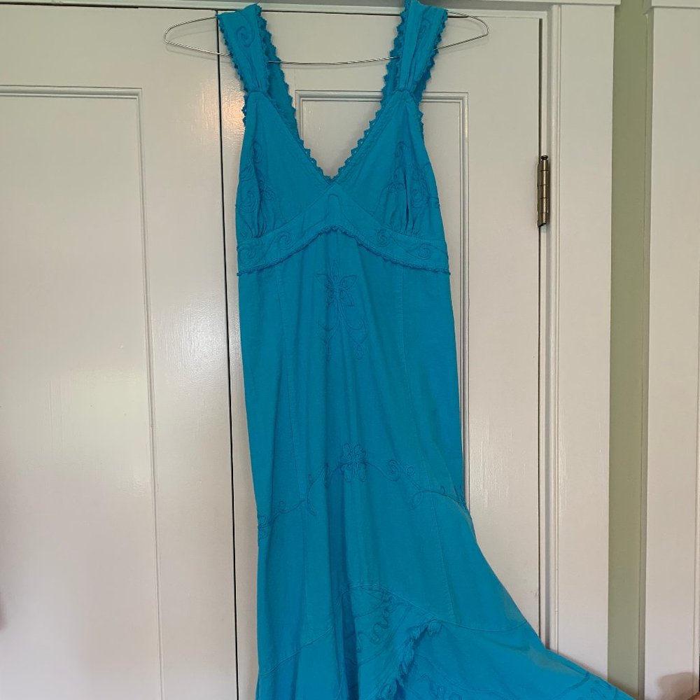 Turquoise Midi Dress
